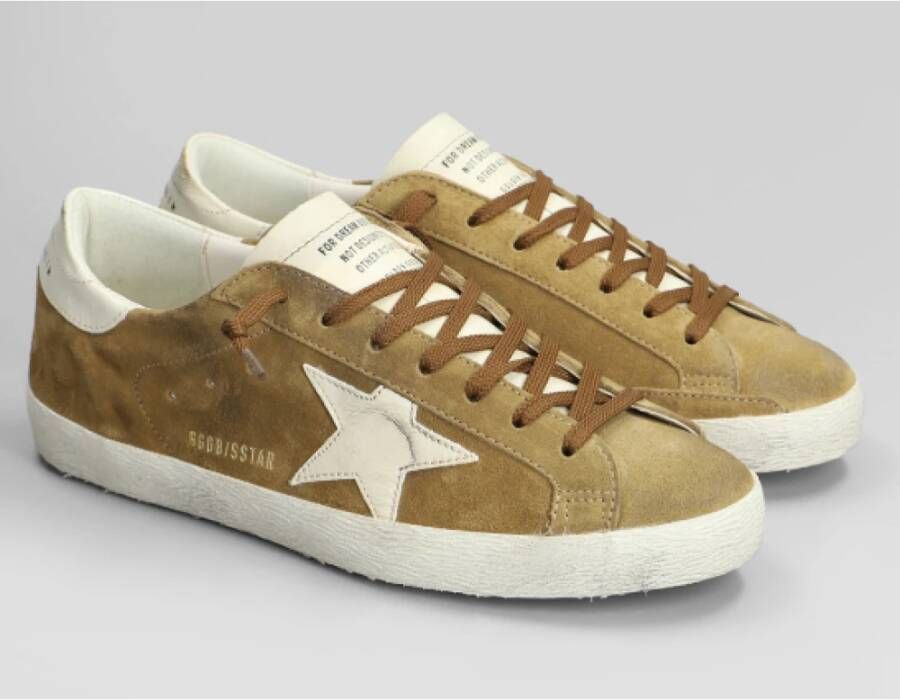 Golden Goose Platte schoenen in gouden stijl Brown Heren