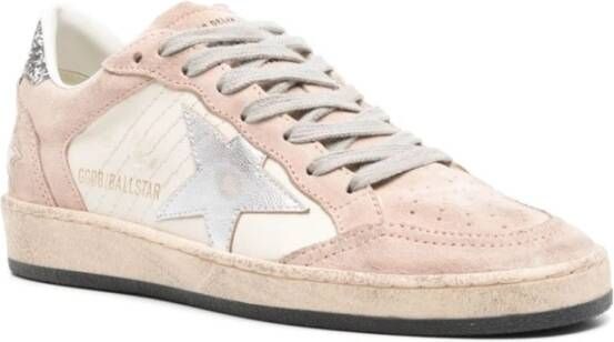 Golden Goose Poederroze Sneakers met Glitterdetails Pink Dames