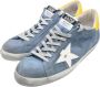 Golden Goose Powder Blue White Yellow Superstar Sneakers Blue Heren - Thumbnail 3