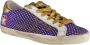 Golden Goose Purple Leather Sneaker Purple Dames - Thumbnail 3