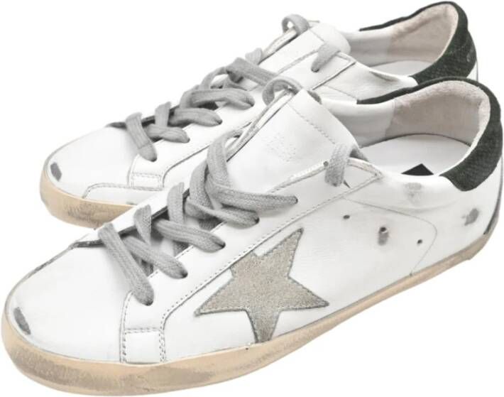 Golden Goose Python Print Sneakers Wit Militair White Dames