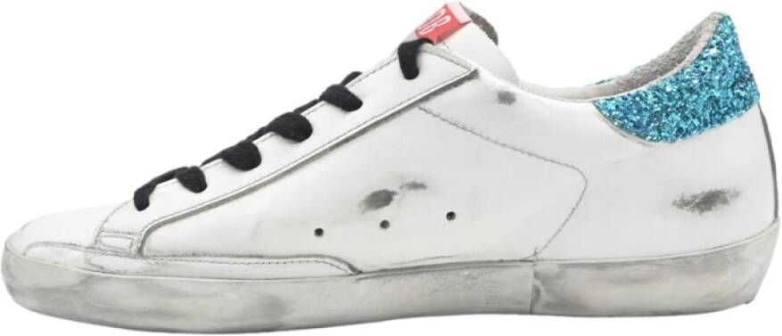 Golden Goose Python Star Sneakers Wit Hemelsblauw White Dames