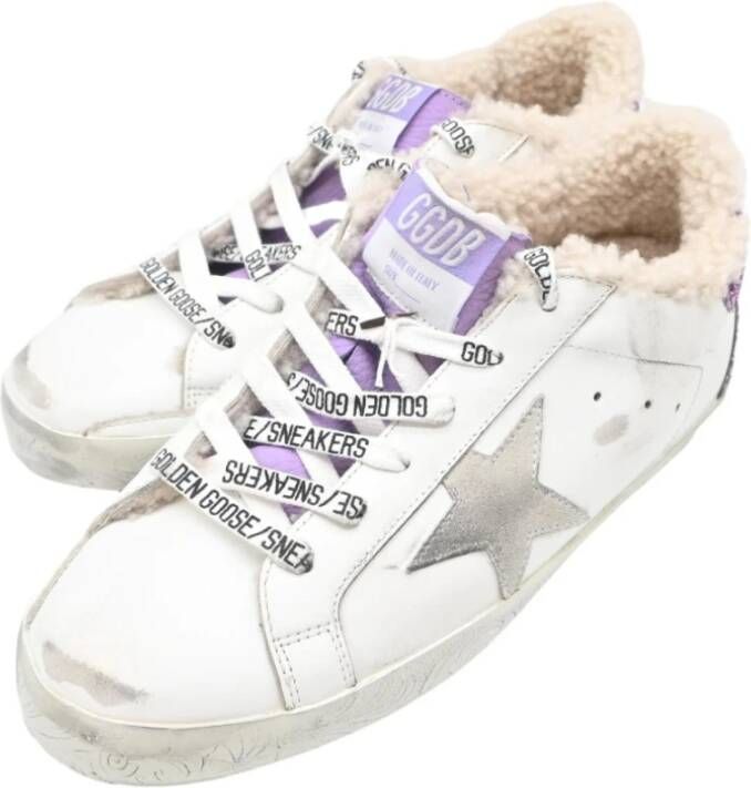 Golden Goose Reliëf Foxing Sneakers Wit Lavendel White Dames