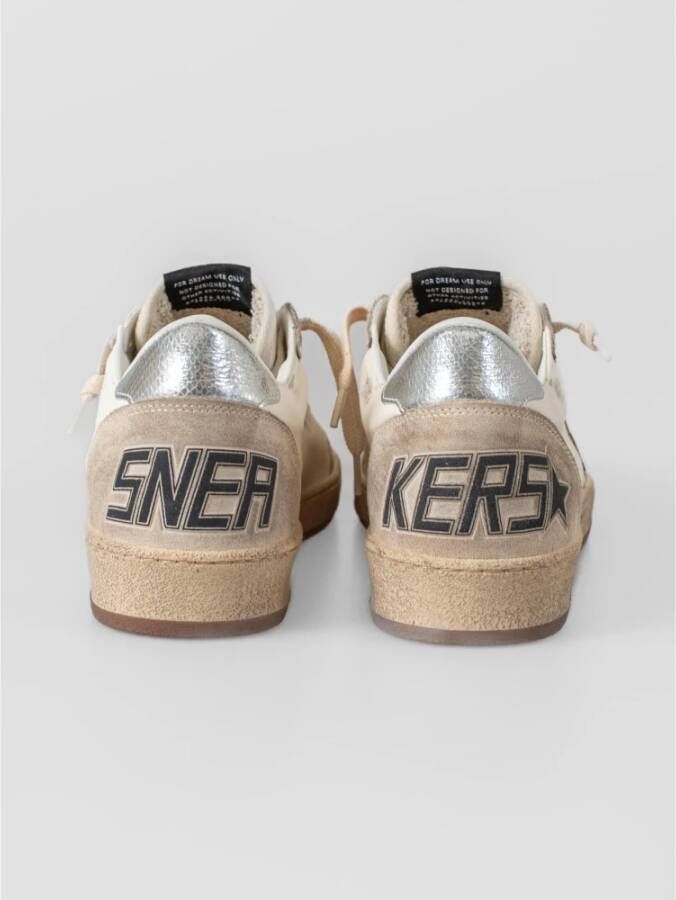 Golden Goose Retro Stijl Leren Sneakers Beige Heren