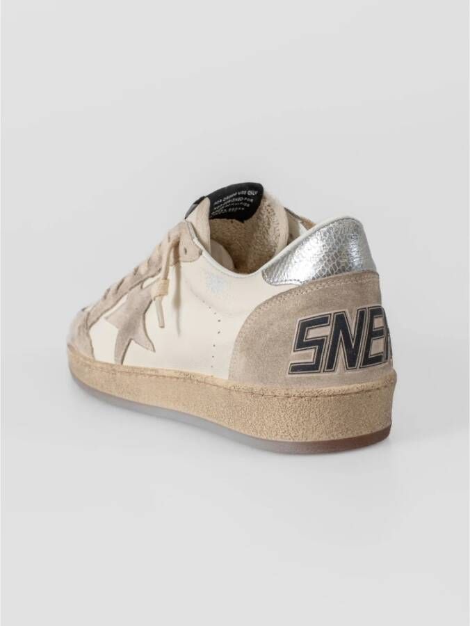 Golden Goose Retro Stijl Leren Sneakers Beige Heren