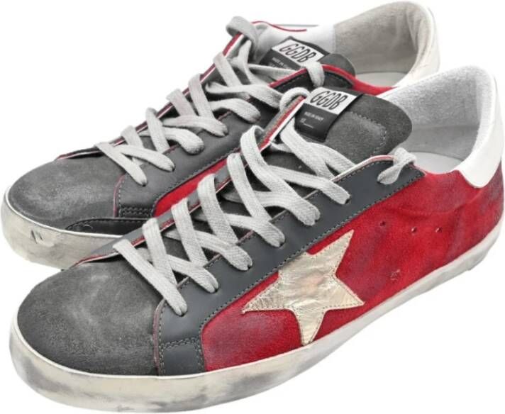 Golden Goose Rode Gouden Ster Superstar Sneakers Multicolor Heren