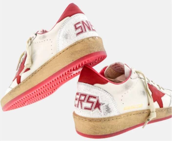 Golden Goose Rode Hiel BallStar Sneakers Red Dames