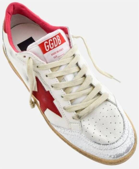 Golden Goose Rode Hiel BallStar Sneakers Red Dames