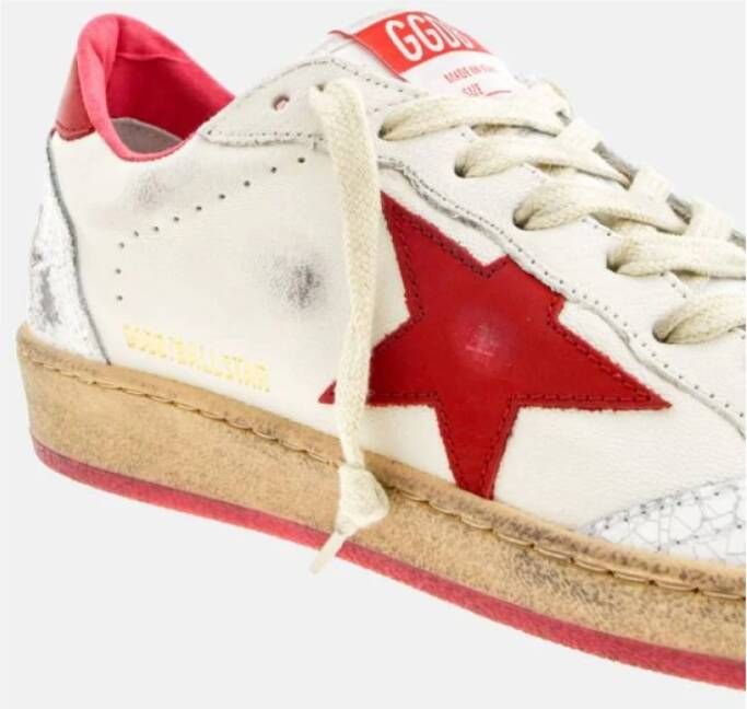 Golden Goose Rode Hiel BallStar Sneakers Red Dames