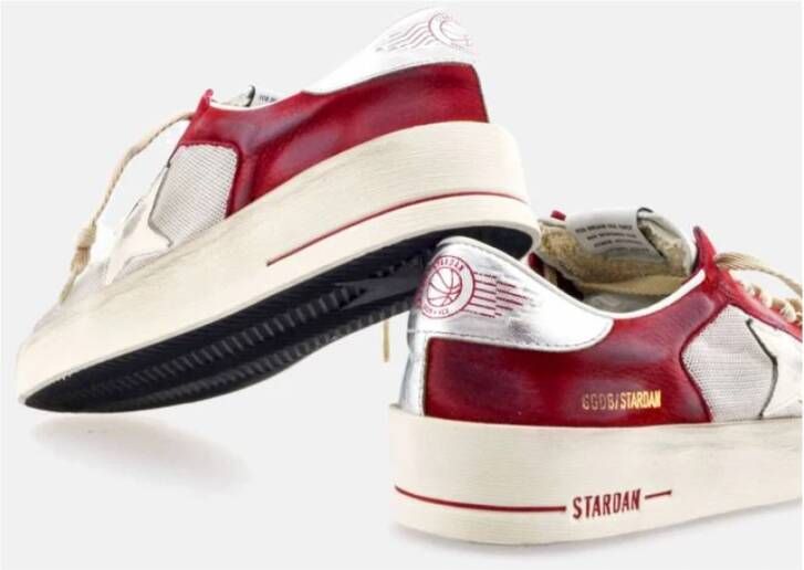 Golden Goose Rode Mesh en Leren Stardan Sneakers Red Heren