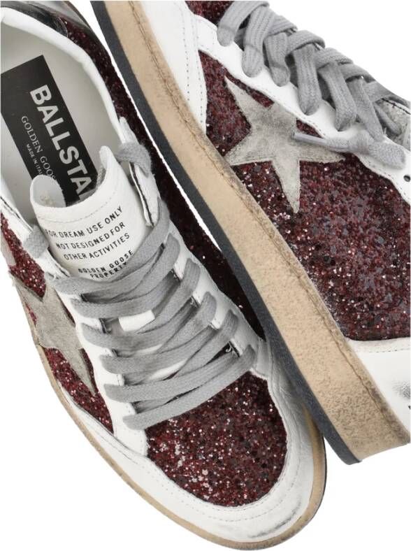 Golden Goose Rode Sneakers met Contrasterende Details Multicolor Dames