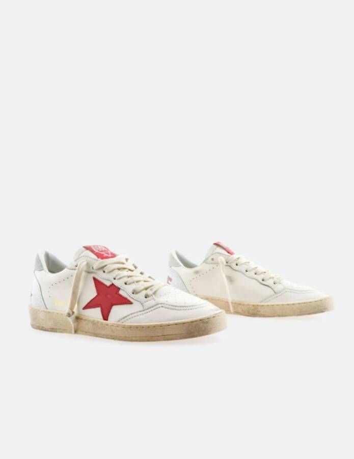 Golden Goose Rode Ster Swarovski Kristal Hiel Sneakers White Dames