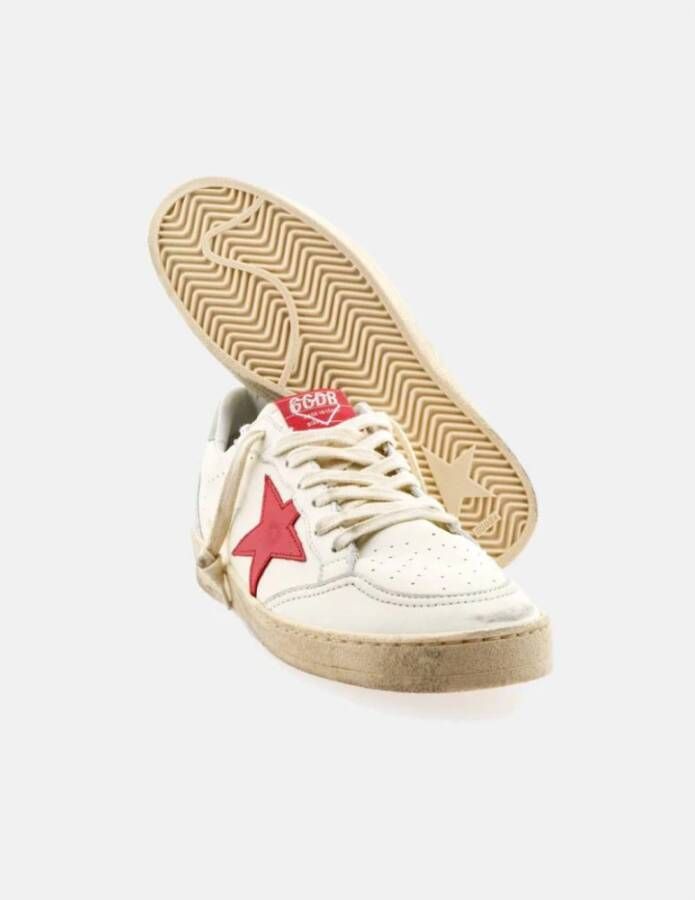 Golden Goose Rode Ster Swarovski Kristal Hiel Sneakers White Dames