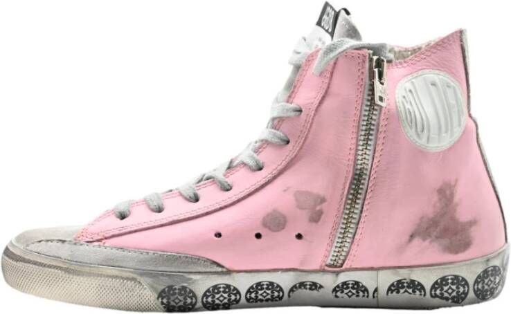 Golden Goose Rose Silver Star Sneakers Pink Dames