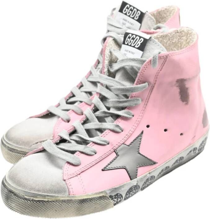 Golden Goose Rose Silver Star Sneakers Pink Dames