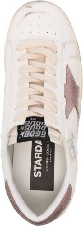 Golden Goose Roze Sneakers Distressed Design Logo Patch Pink Dames