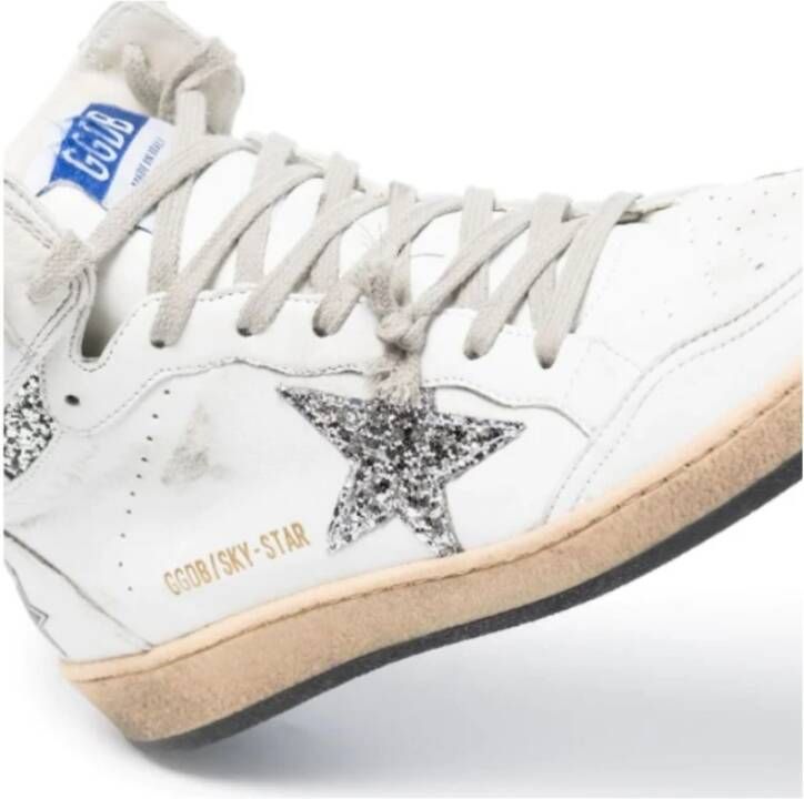 Golden Goose Sky Star Sneakers met Glitterdetail White Dames