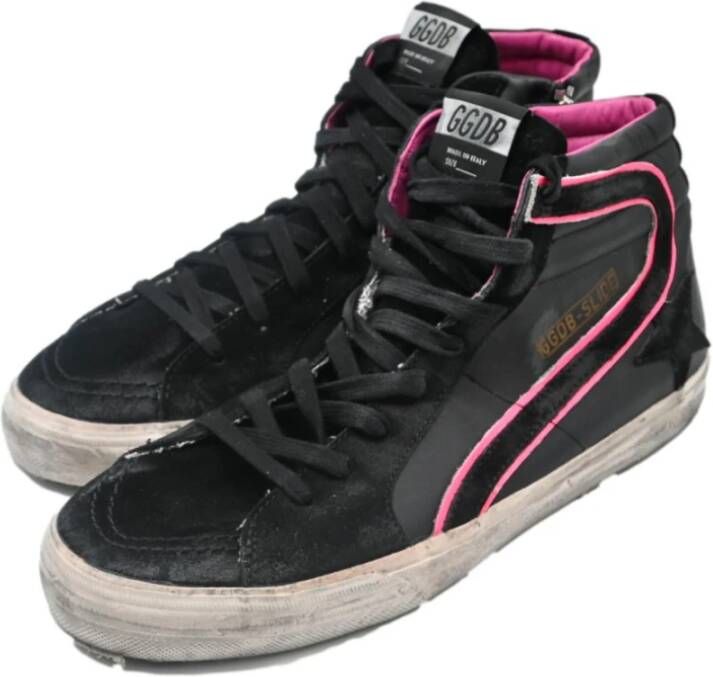 Golden Goose Slide Zwart Fucsia Fluo Sneakers Black Heren