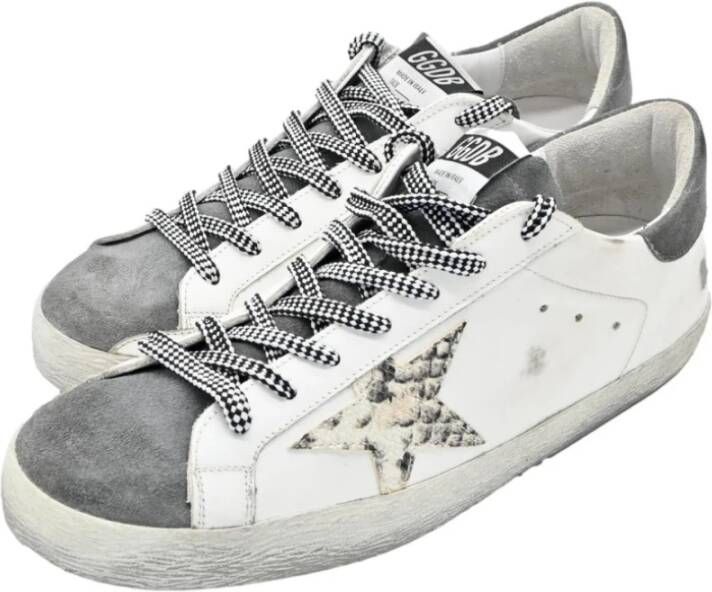 Golden Goose Snake Star Grey Sneakers White Heren