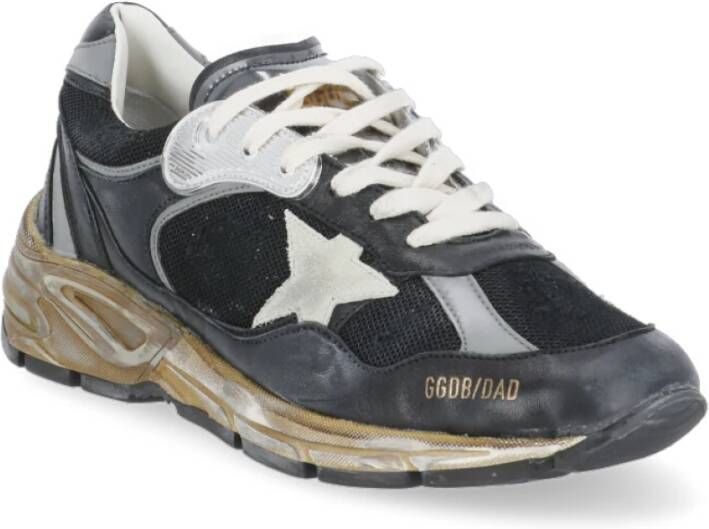 Golden Goose Zwarte Leren Sneakers met Sterdetail Black Heren