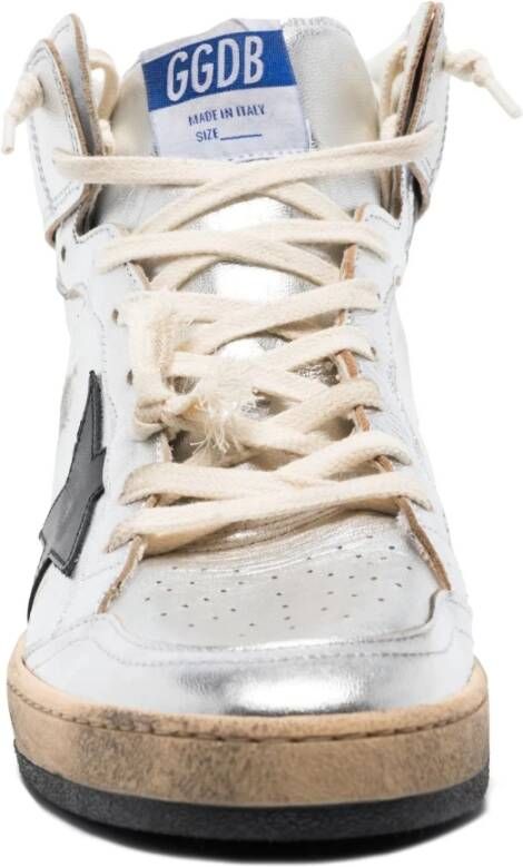 Golden Goose Gelamineerde Leren Ster Sneakers Grijs Dames