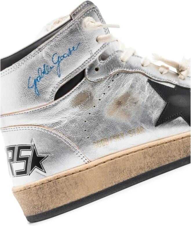 Golden Goose Gelamineerde Leren Ster Sneakers Grijs Dames