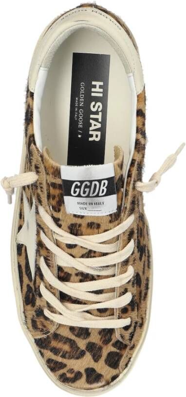 Golden Goose Sneakers Hi Star Classic Met Lijst Brown Dames