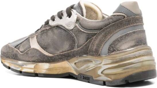 Golden Goose Sneakers met verweerde afwerking en veters Gray Heren