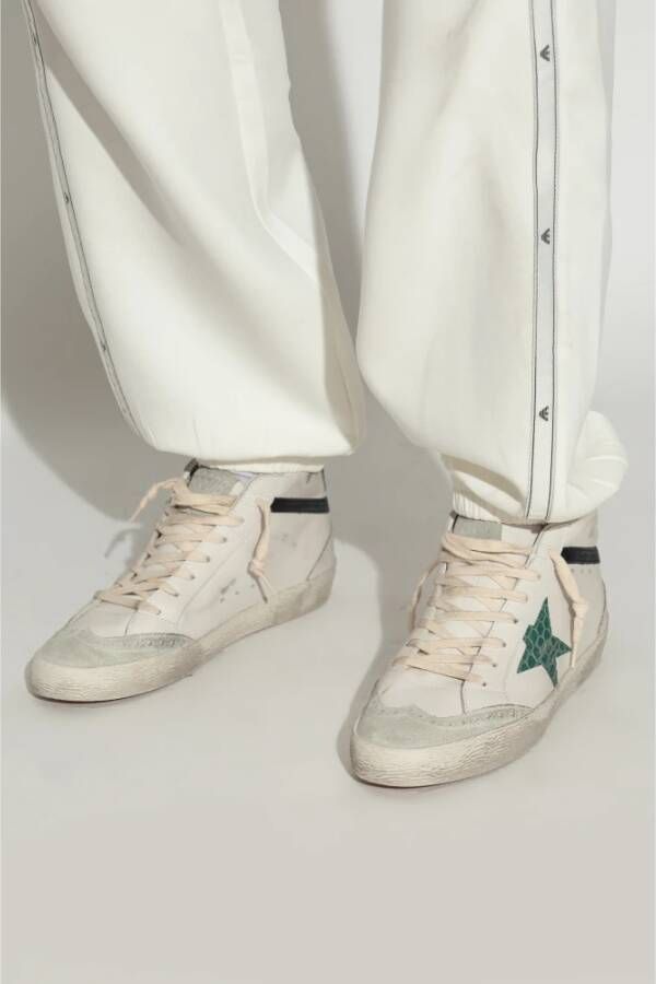 Golden Goose Sneakers Mid Star Classic White Dames