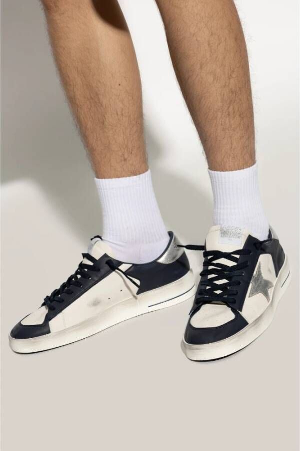 Golden Goose Sneakers Stardan Met Kraag En Veters Blue Heren