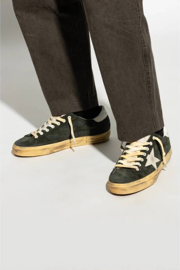 Golden Goose Sneakers Super Star High Foxing Vce Sole Green Heren