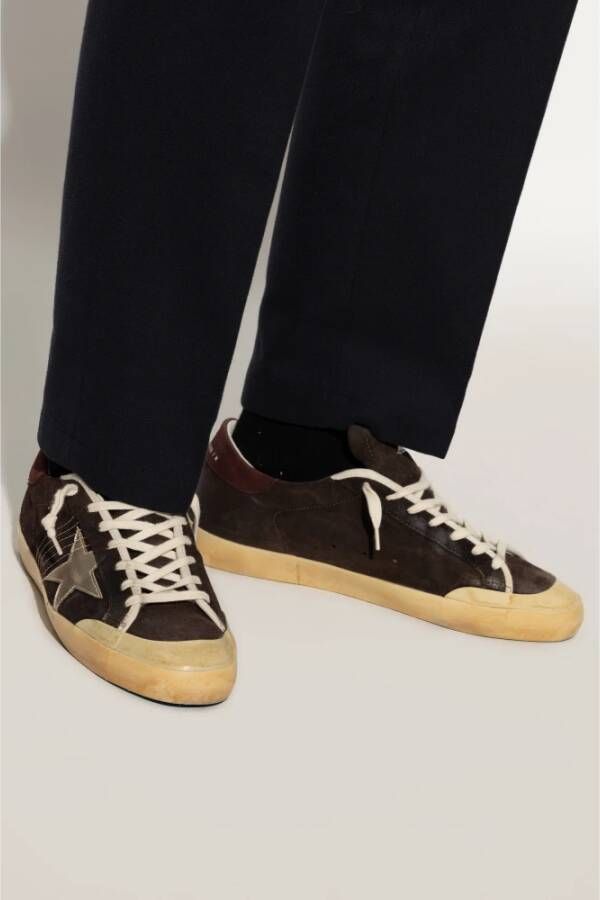 Golden Goose Sneakers Super-Star Penstar Classic Met Lijst Brown Heren