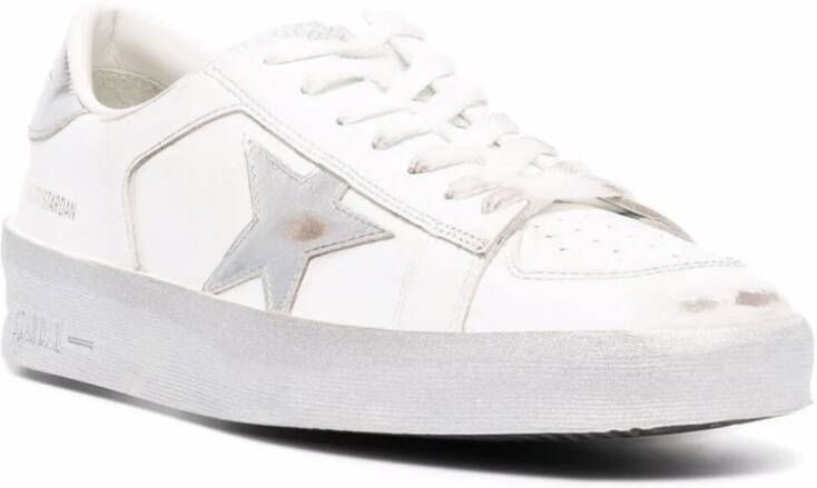 Golden Goose Distressed Low-Top Sneakers Wit Dames