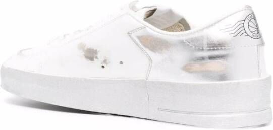 Golden Goose Distressed Low-Top Sneakers Wit Dames