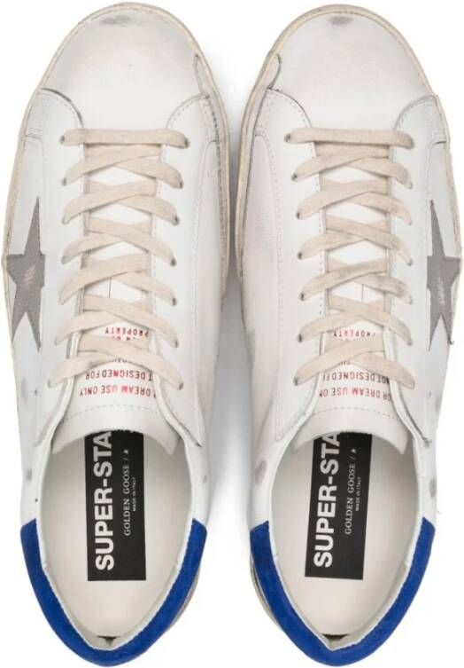 Golden Goose Witte Leren Superstar Sneakers met Groene Hak White Heren - Foto 15