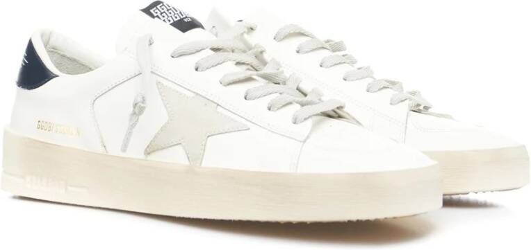 Golden Goose Zwarte Leren Sneakers voor Heren Wit Heren