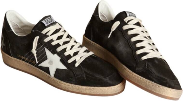 Golden Goose Zwarte Suède Ball Star Sneakers Zwart Dames