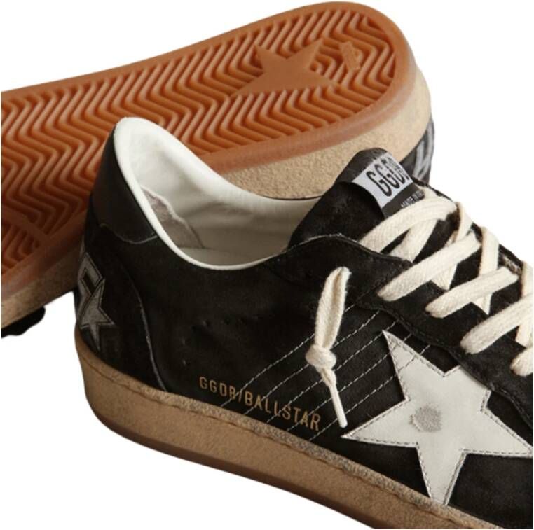 Golden Goose Zwarte Suède Ball Star Sneakers Zwart Dames