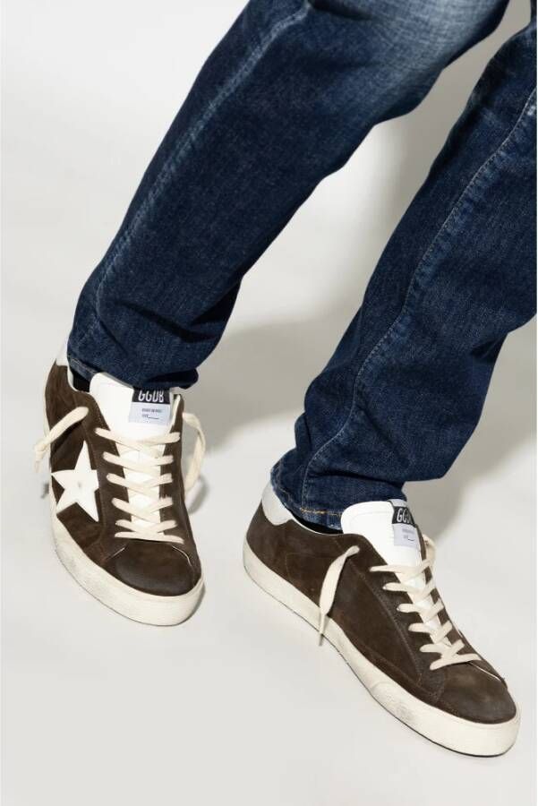 Golden Goose Sportschoenen Super-Star Classic Met Lijst Brown Heren