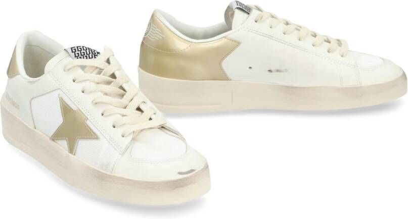 Golden Goose Stardan Leren en Stoffen Sneakers White Dames