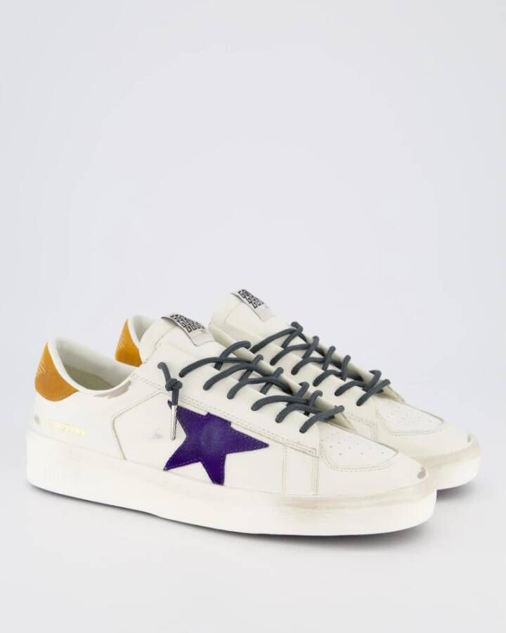 Golden Goose Stardan Sneaker Wit Paars Oker Multicolor Heren