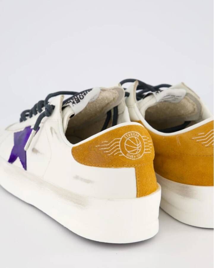 Golden Goose Stardan Sneaker Wit Paars Oker Multicolor Heren