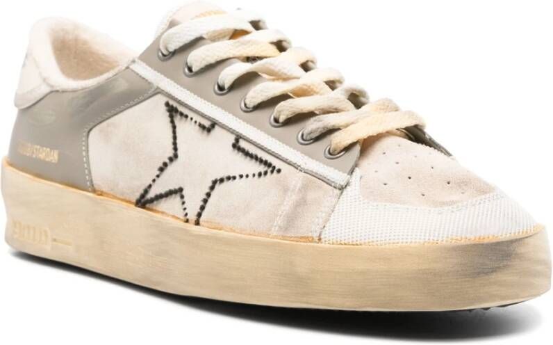 Golden Goose Stardan Sneakers met Geborduurde Ster Beige Heren