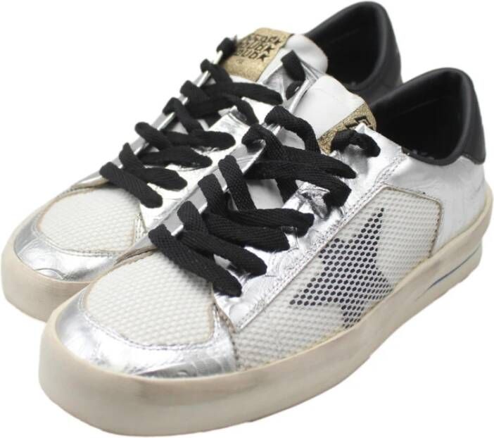 Golden Goose Stardan Sneakers Wit Zilver Zwart Gray Dames