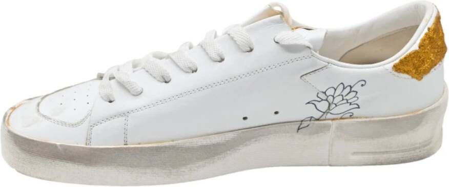 Golden Goose Stardan White Gold Sneakers White Dames