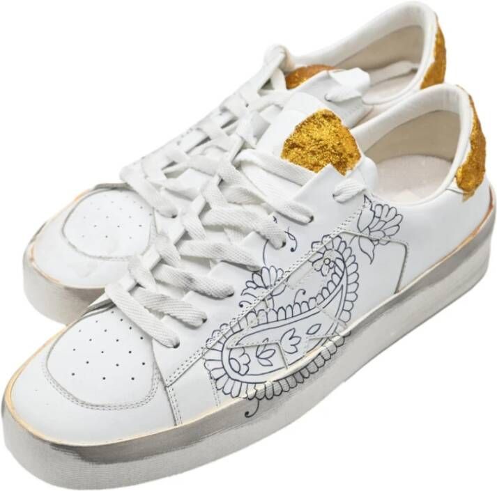 Golden Goose Stardan White Gold Sneakers White Dames