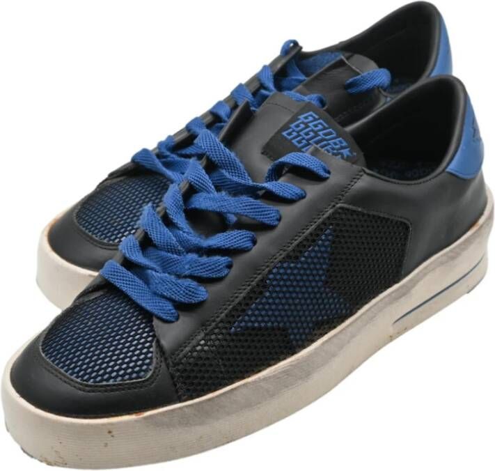 Golden Goose Stardan Zwart en Blauw Sneakers Blue Heren