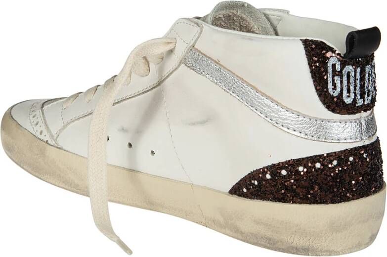 Golden Goose Stella Glitter Mid Star Sneakers White Dames