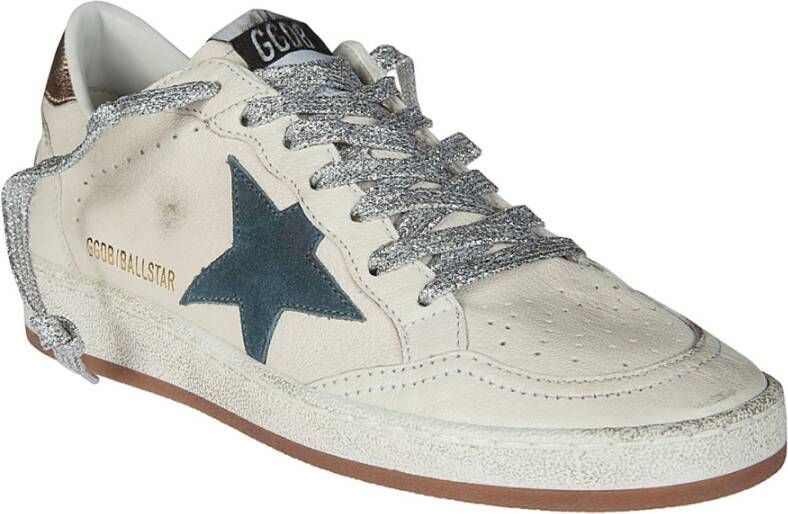 Golden Goose Stella Suede Gelamineerde Hak Sneakers White Dames