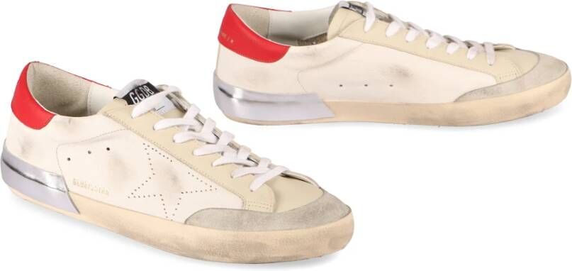 Golden Goose Ster Leren Sneakers met Suède Inzet White Heren